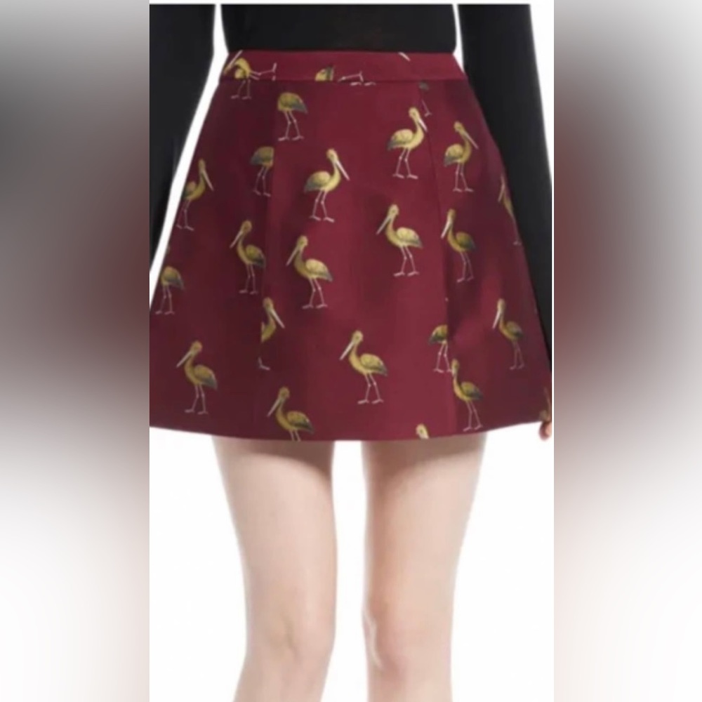 Alice and Olive Bird Print Mini skirt